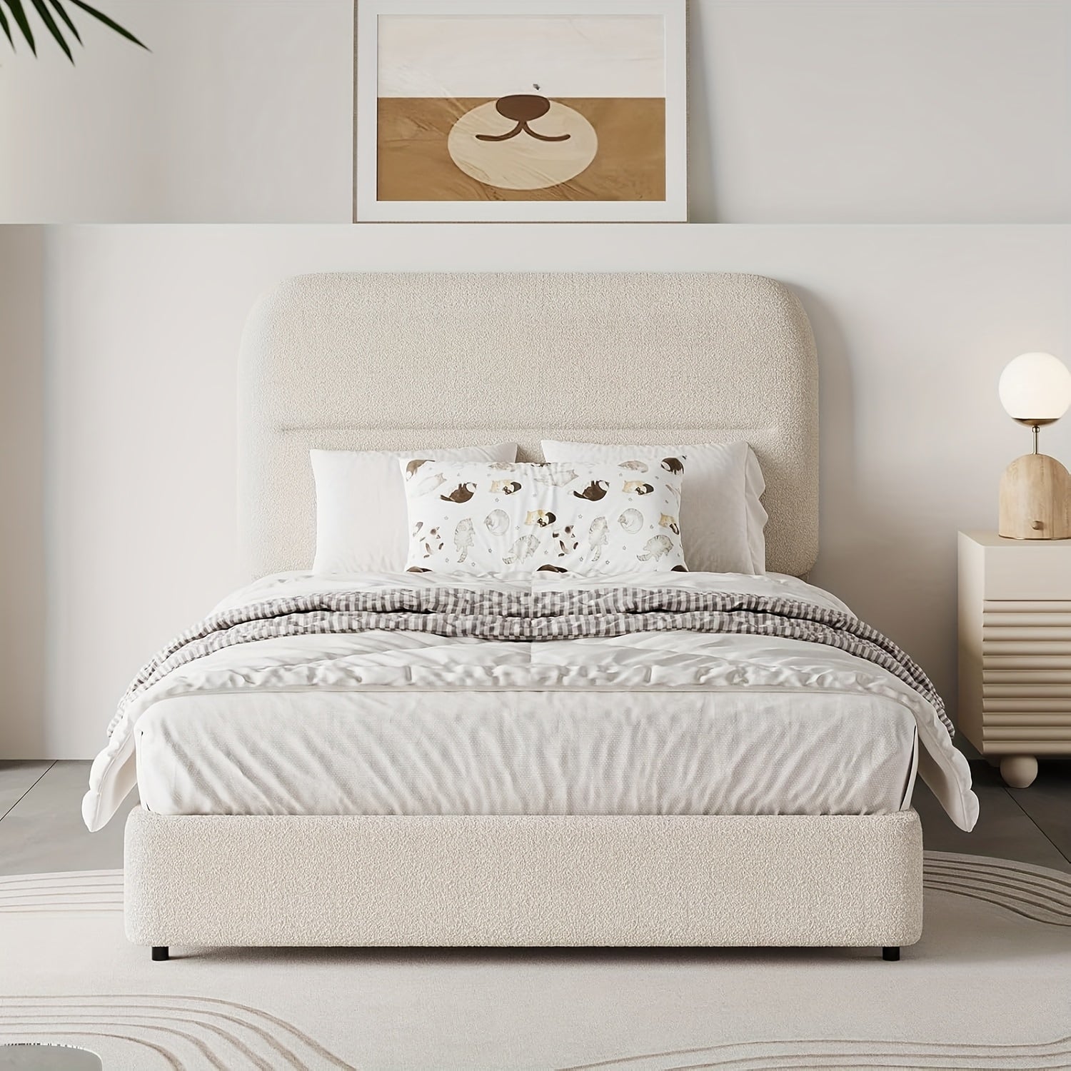 Upholstered Bed Frame with Headboard
