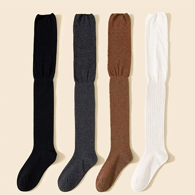 {4 Pairs} Knee-High Socks