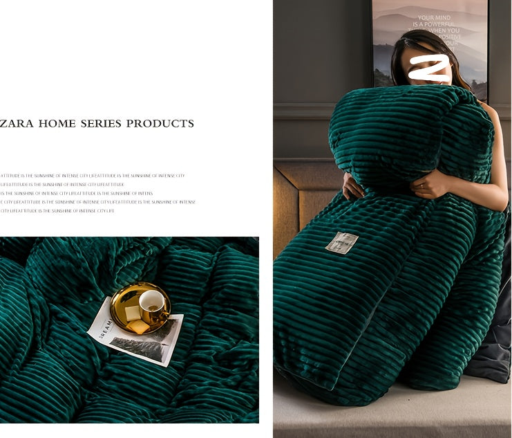 {4 Pieces} Deluxe Puffy Duvet Cover Set