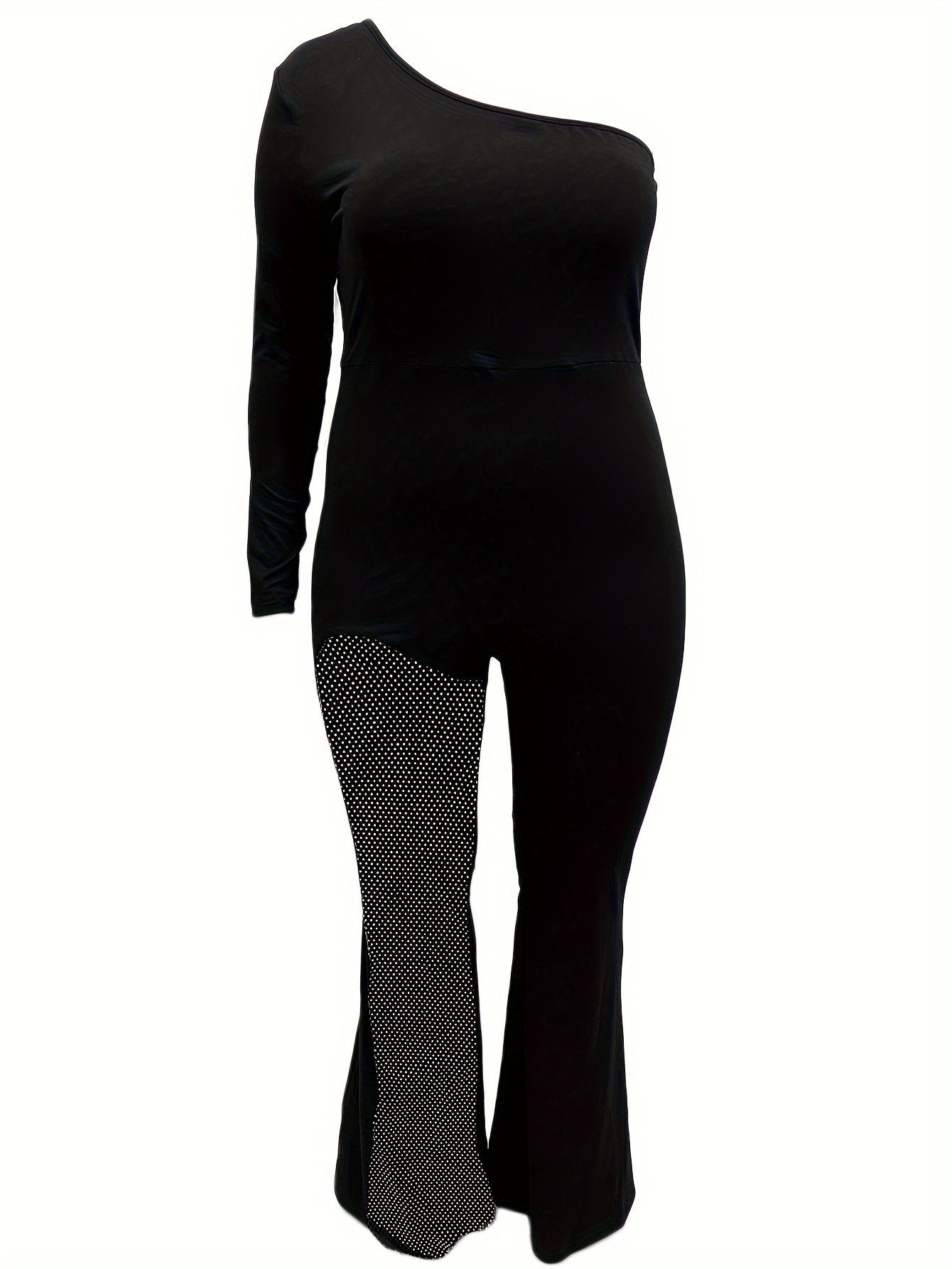 Single Shoulder Asymmetrical Mermaid Jumpsuit