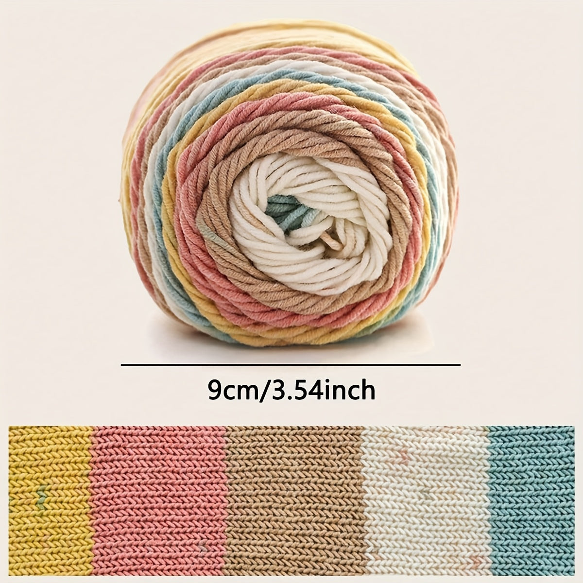 {2pcs} Rainbow 5-Strand Yarn
