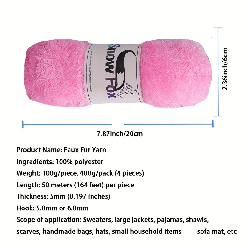 400g Lash Yarn Artificial Fur Fleece Yarn