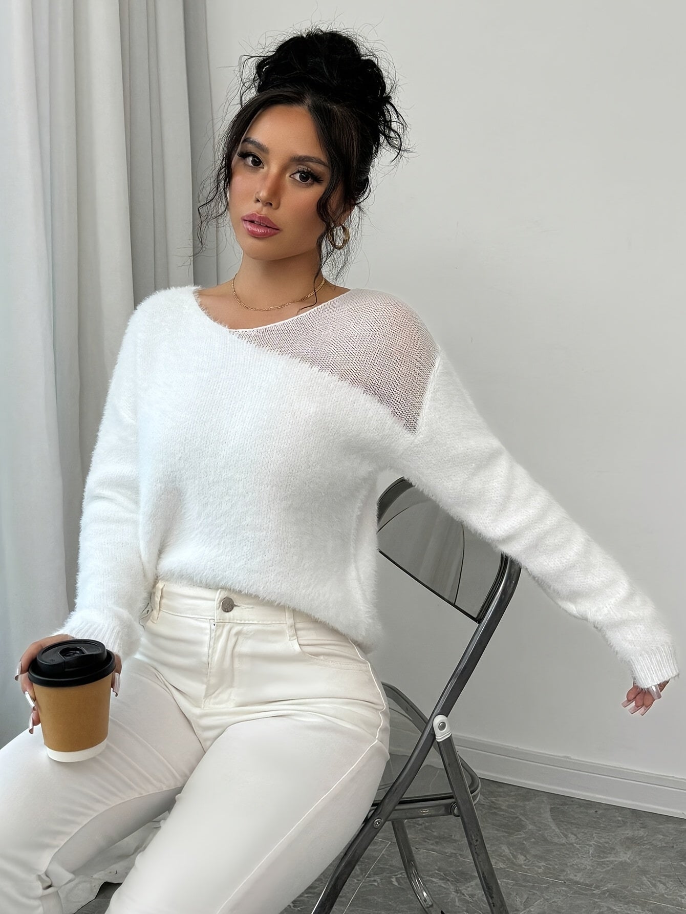 Elegant Semi-Sheer Sweater