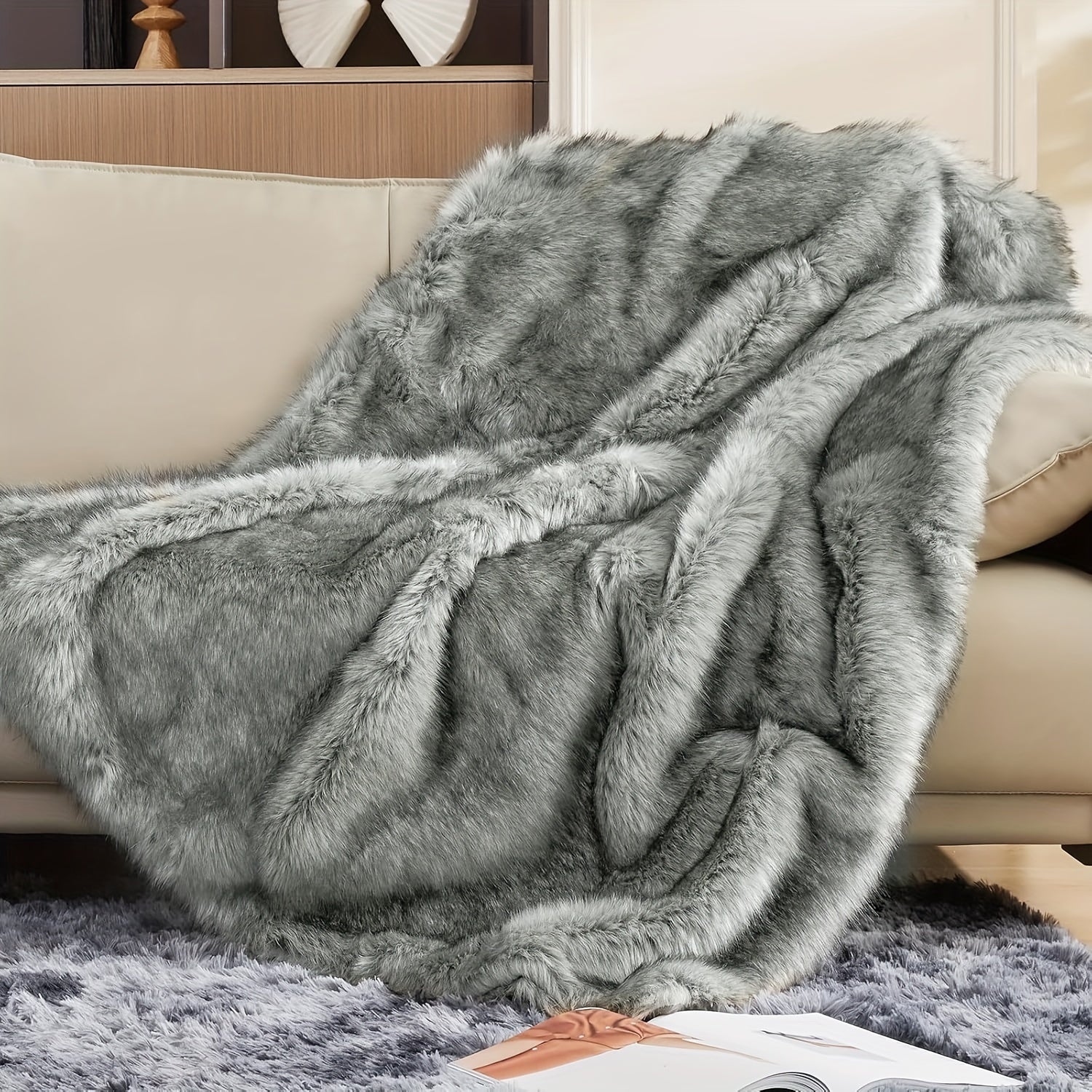 Reversible Faux Fur Blanket