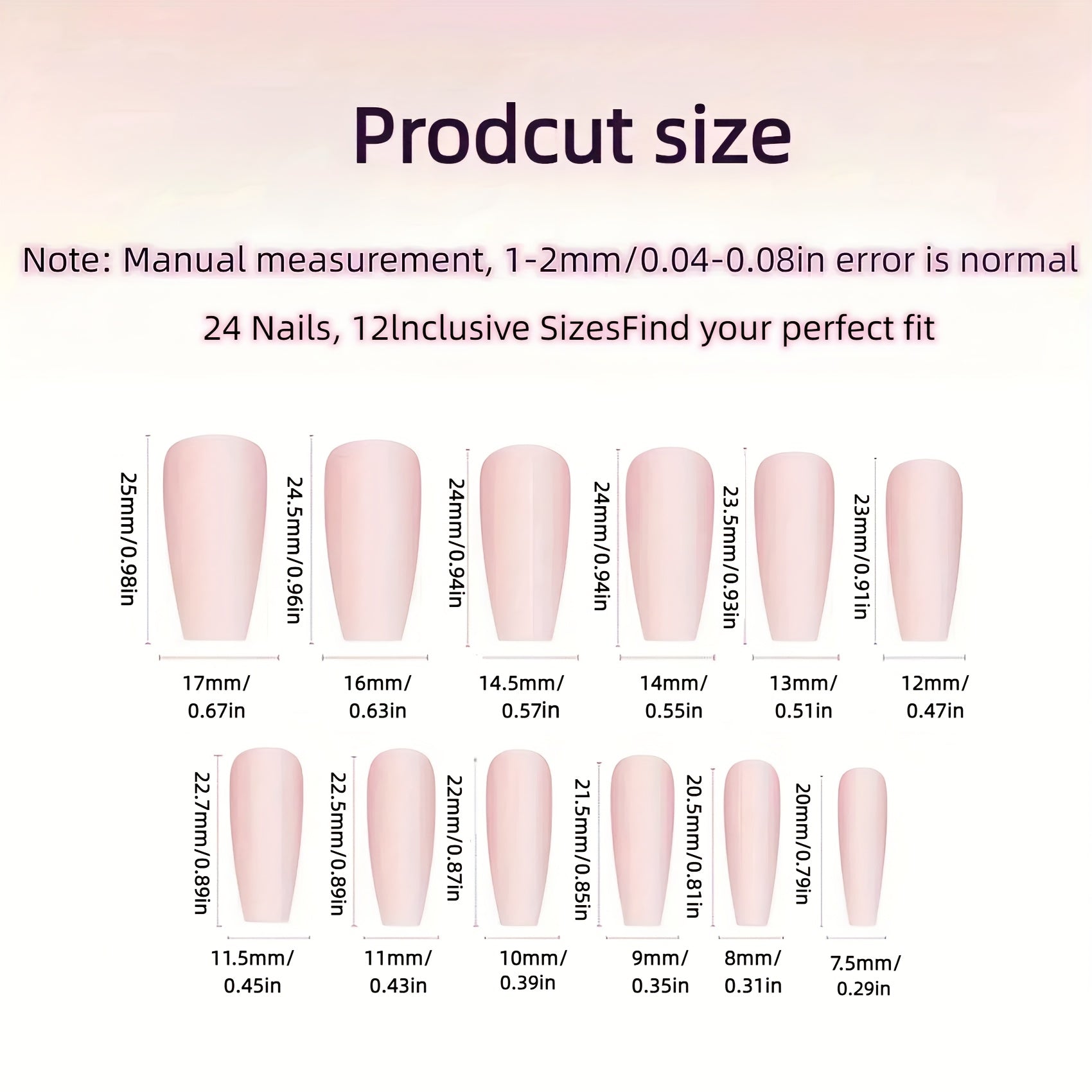 {24pcs} Shiny Flower Fake Nails