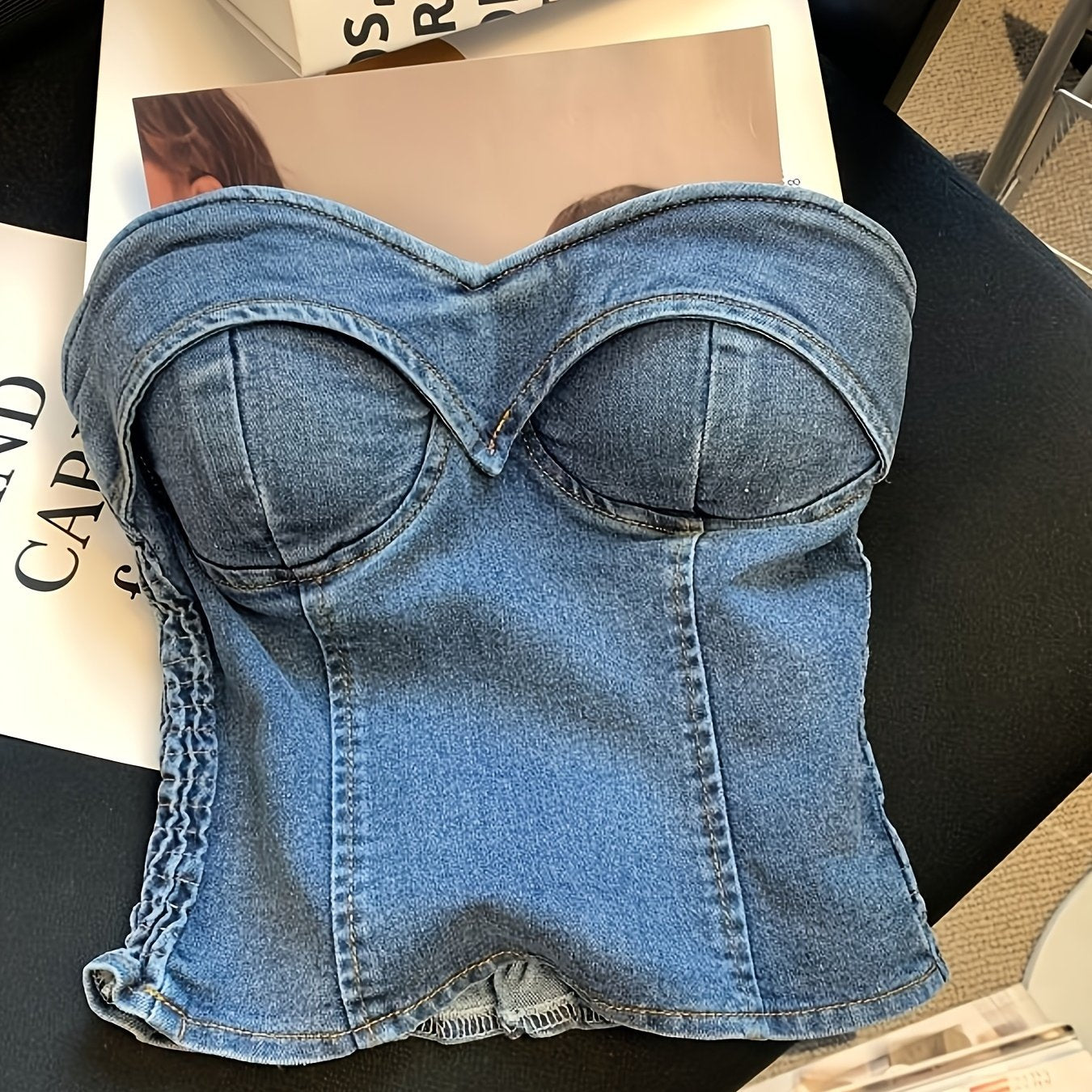Denim Tube Top