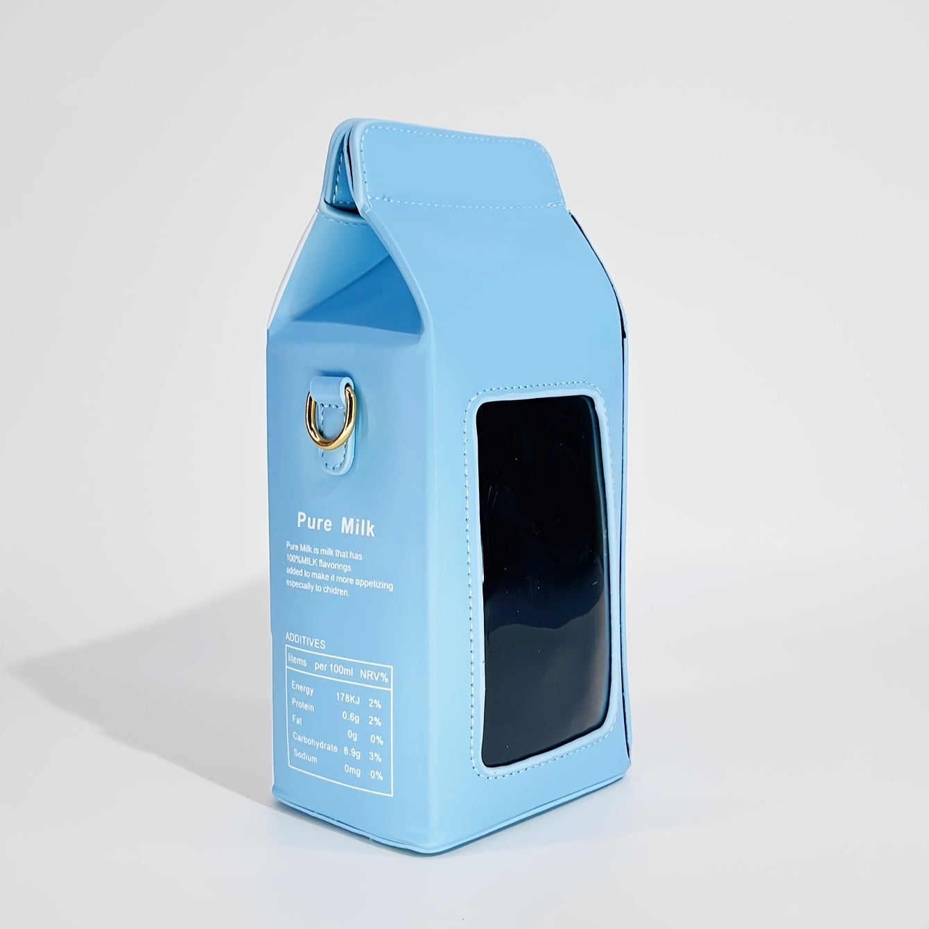 Women's Fashion Milk Carton-Shaped Letter and Cow Print Crossbody Bag with Adjustable Strap and Zipper Closure, Casual Commuter Satchel for Travel and Everyday Use - Strawberry Pattern Square Purse, Lightweight Handbag, Playf