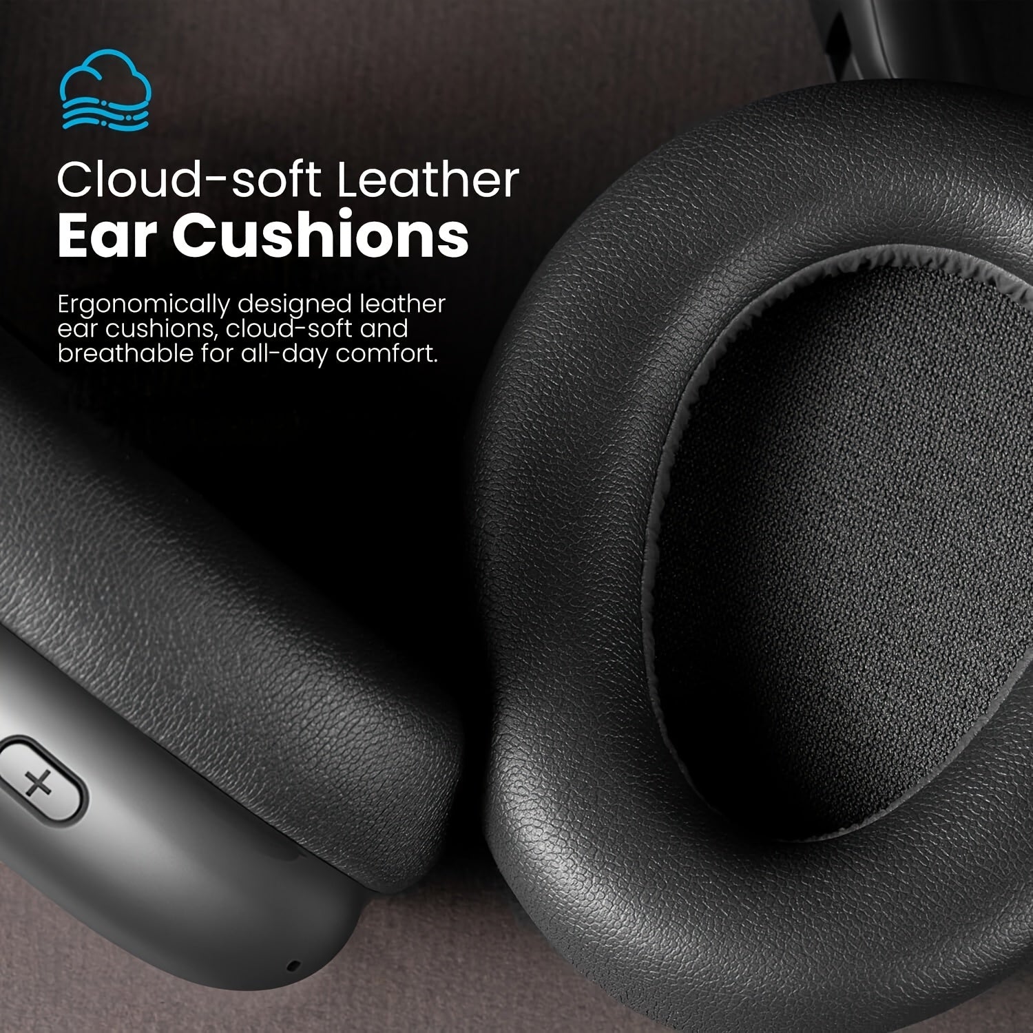 Over Ear Wireless Headphones Noise Canceling Hi-Res Audio, 48H Playtime, Foldable, Breathable Soft Earpads