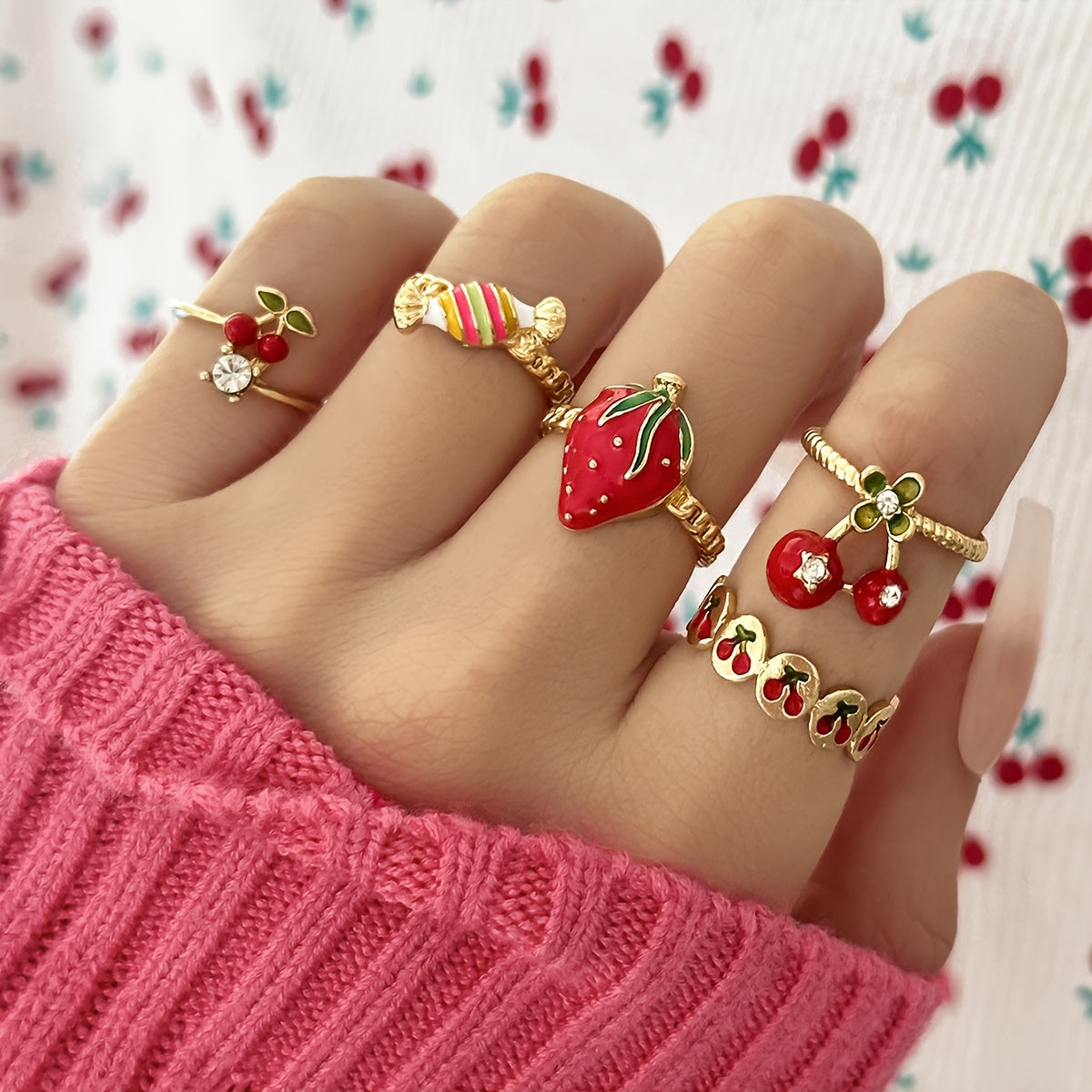{5pcs} Fashion Rings Set