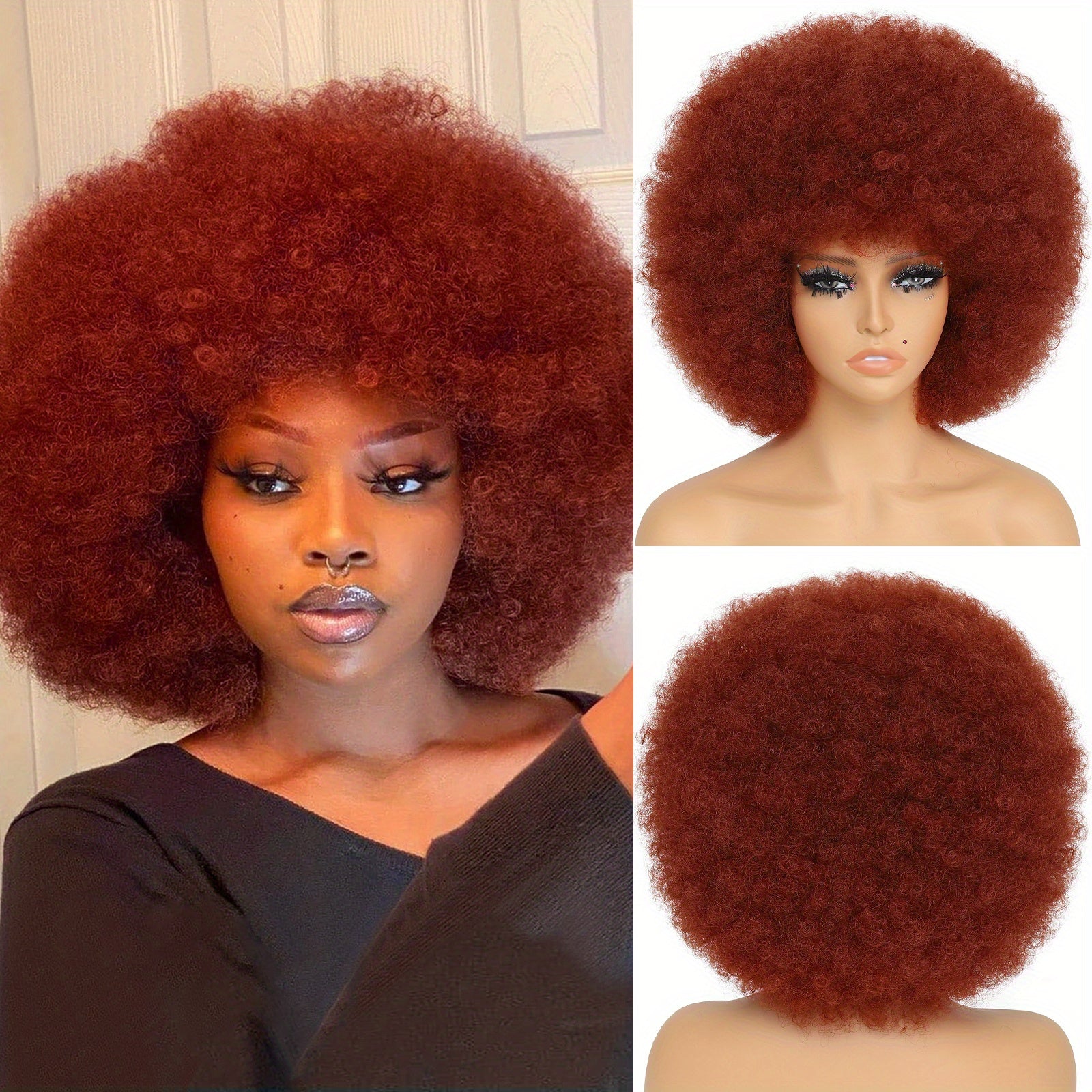 Large Bouncy Afro Kinky Curly Wig