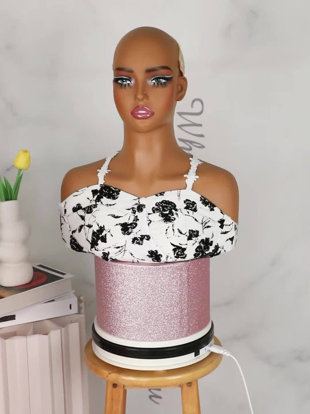 26" Long Pink Lace Front Wig