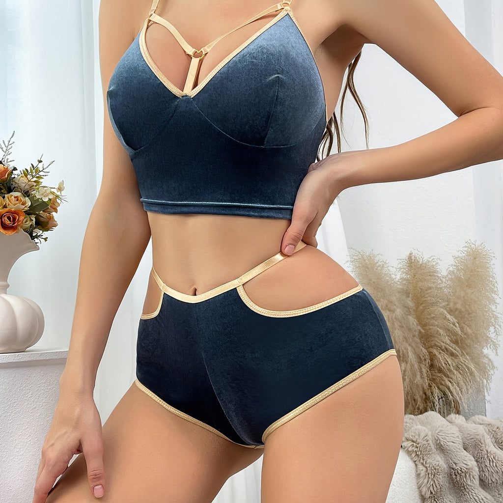 Velvet Hollow Underwear Set