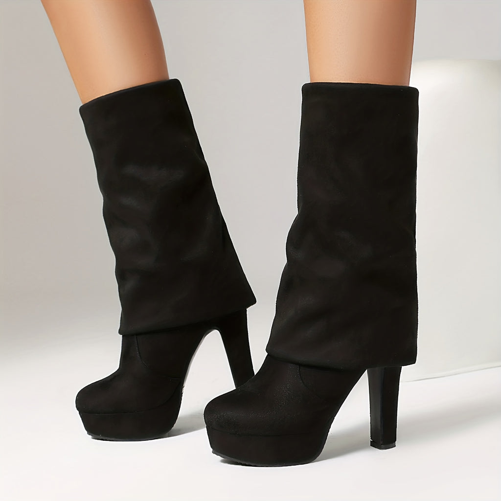 High-Top Leopard Print Over-the-Knee Boots