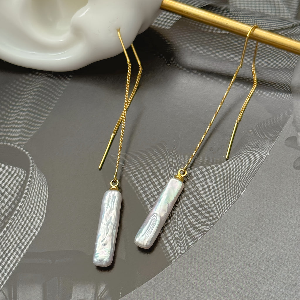 Pearls Tassel Drop Earrings