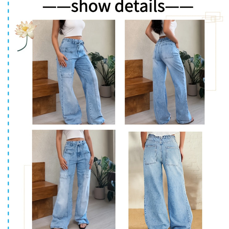 Non-Stretch Semi-Elastic Waist Pants