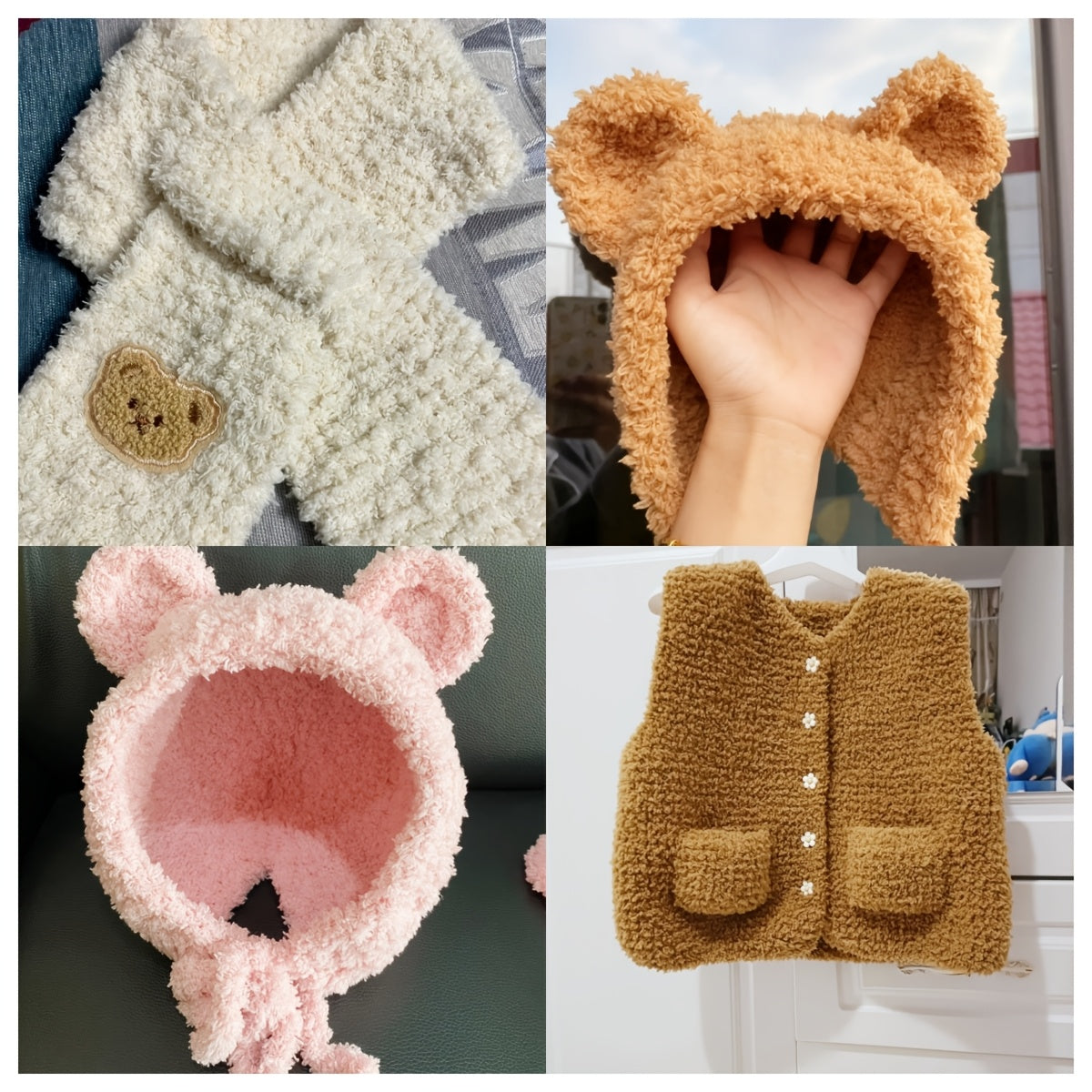 {3-Pack} Coral Fleece Soft Yarn