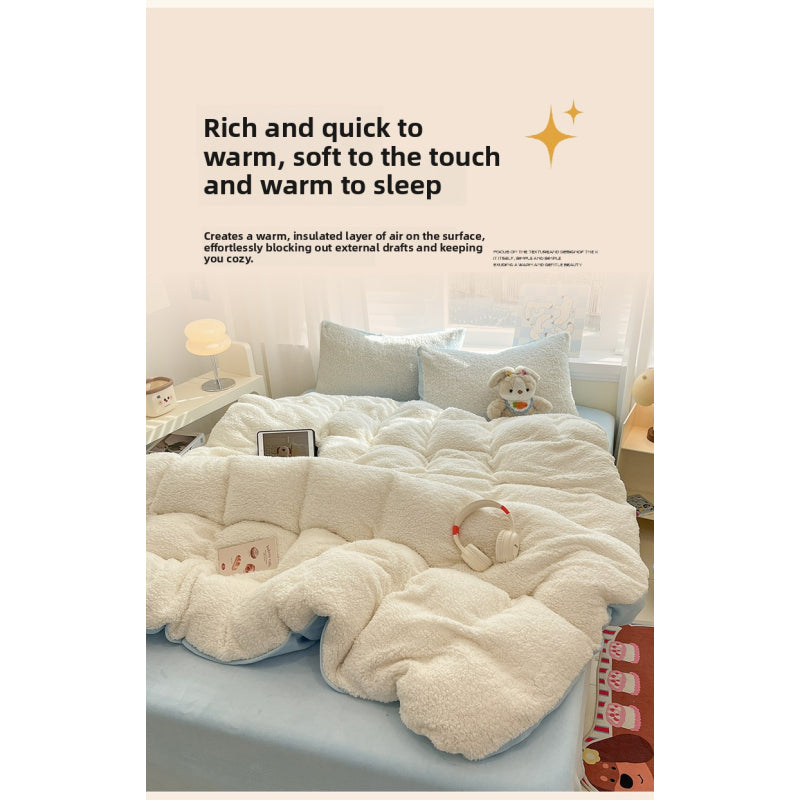 {3/4pcs} Lambskin Milk Velvet Set