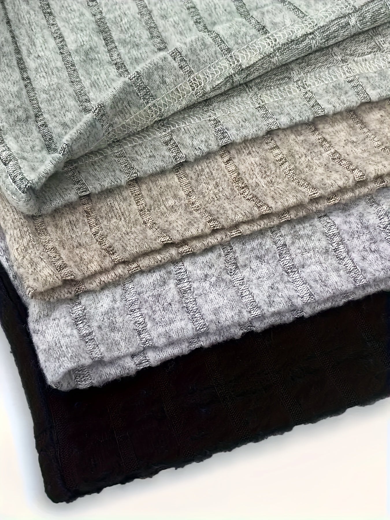 Solid Color Scoop Neck Ribbed T-shirt {4pcs}