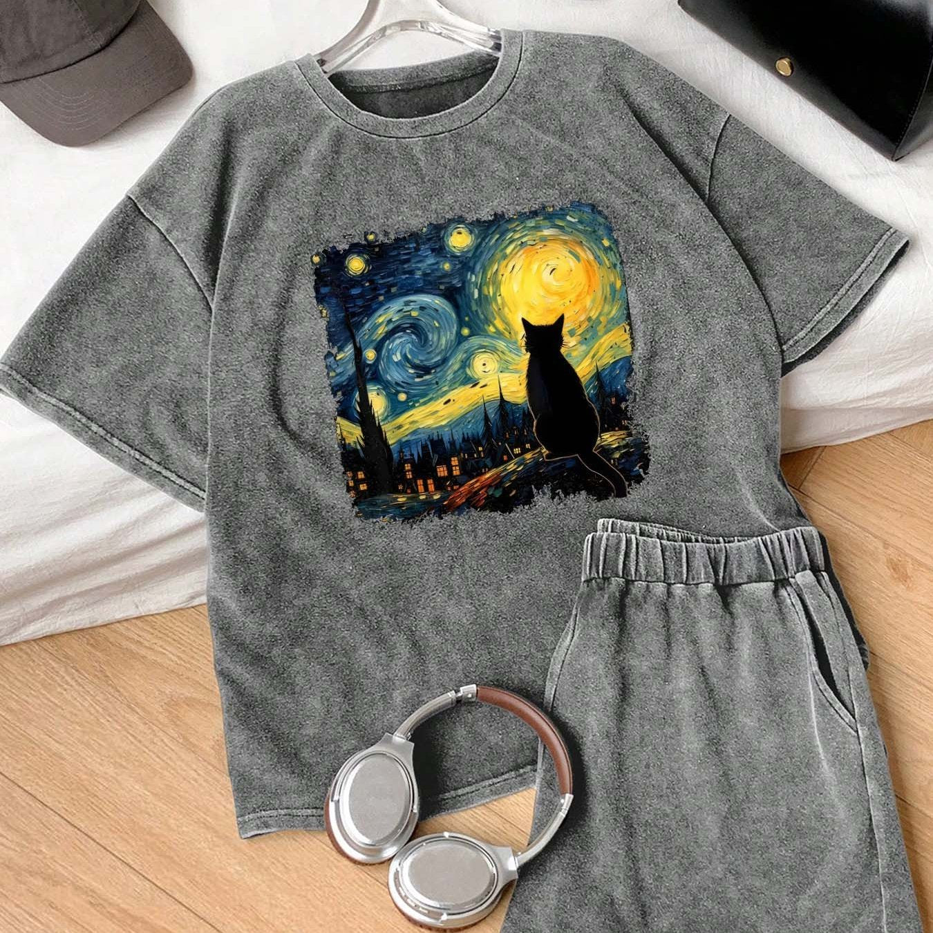 Women's Vintage Washed Heavyweight T-Shirt - Loose Fit Soft & Breathable Everyday Casual Top - Non-See-Through Light colored Tee for Spring/Summer Outfits