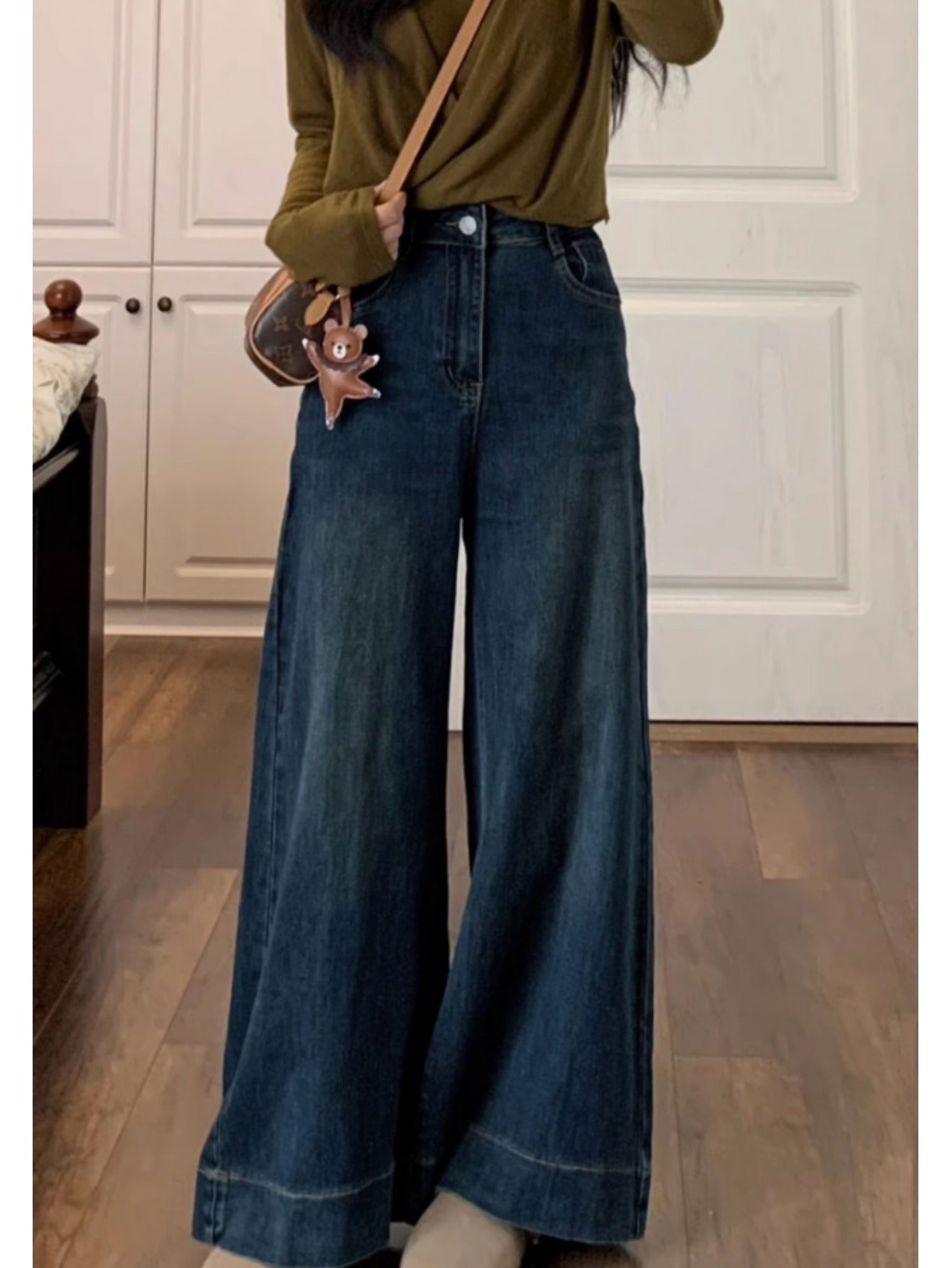 High-Waisted Wide Leg Jeans