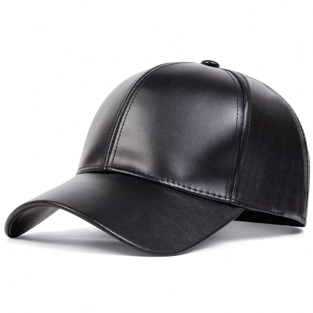 Faux Leather Baseball Cap