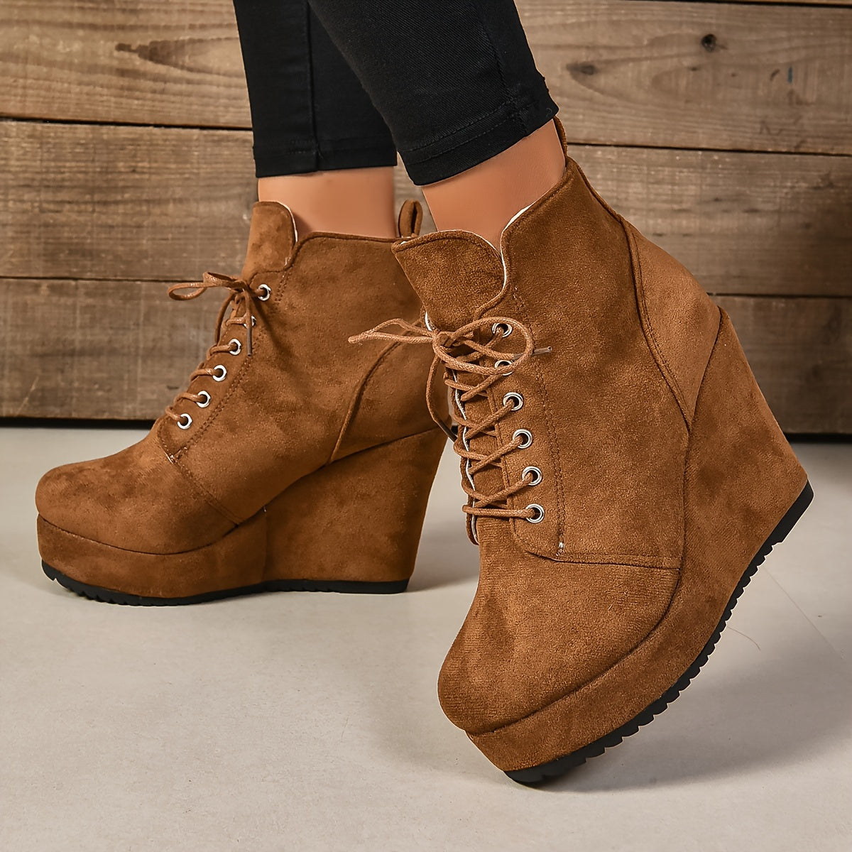 Solid Color Fuzzy Boots