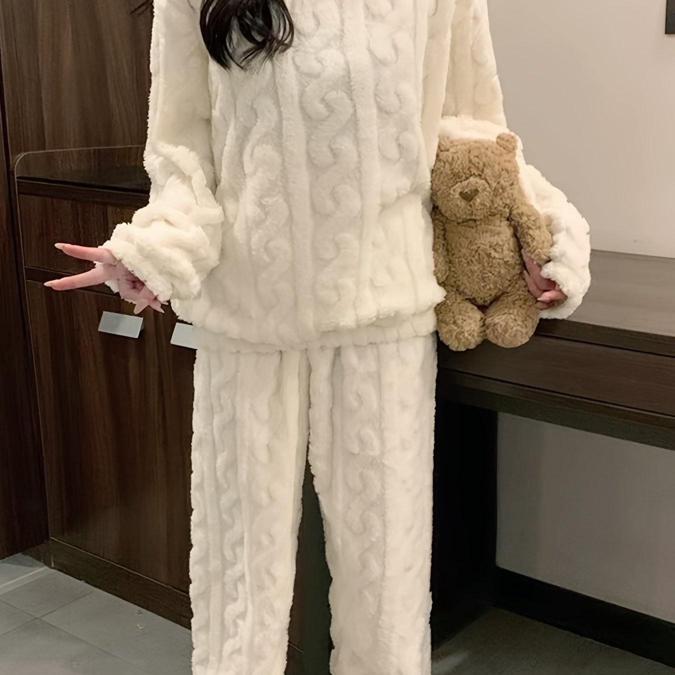Fleece-Lined Pajama Set
