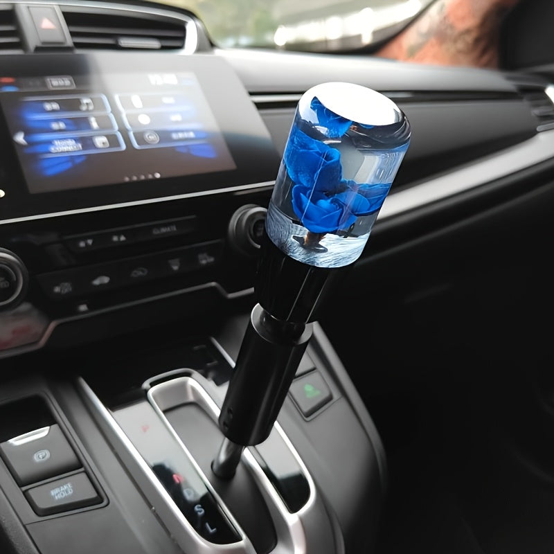 Unique Rose-Shaped 4" Resin Crystal Gear Shift Knob
