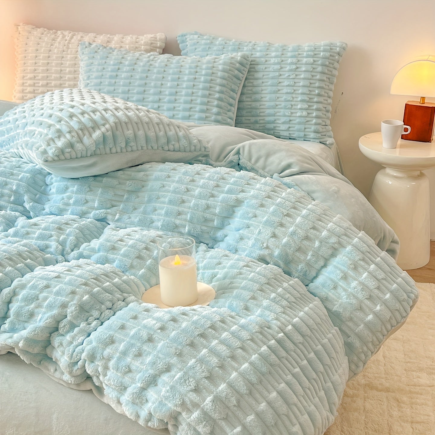 Solid Color Warm Duvet Cover Set
