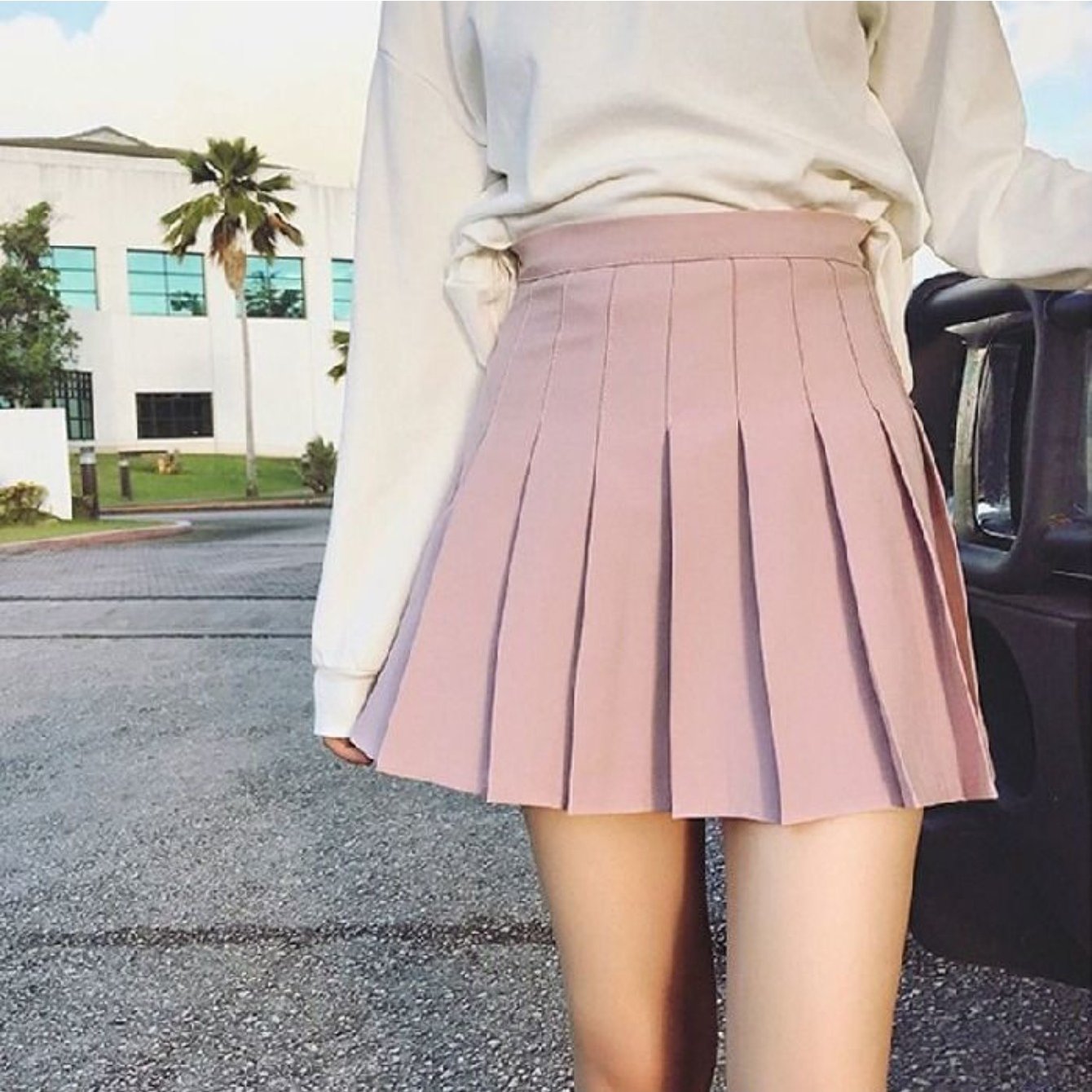High-Waisted Pleated Tennis Skirt