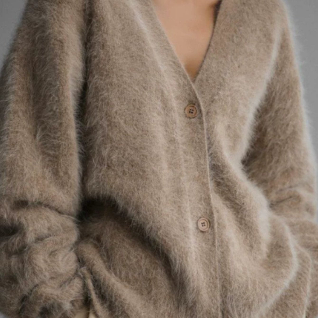 Faux Mink Cardigan