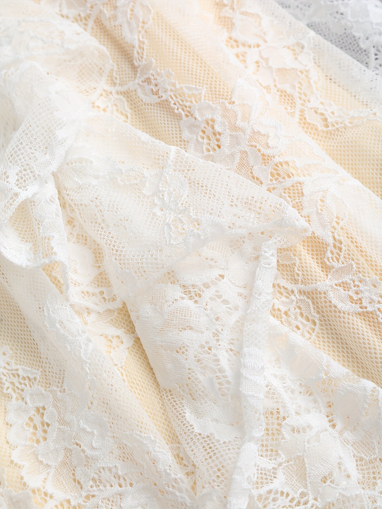 Elegant Off-Shoulder Lace Dress with Ruffle Detail and Bow Accent