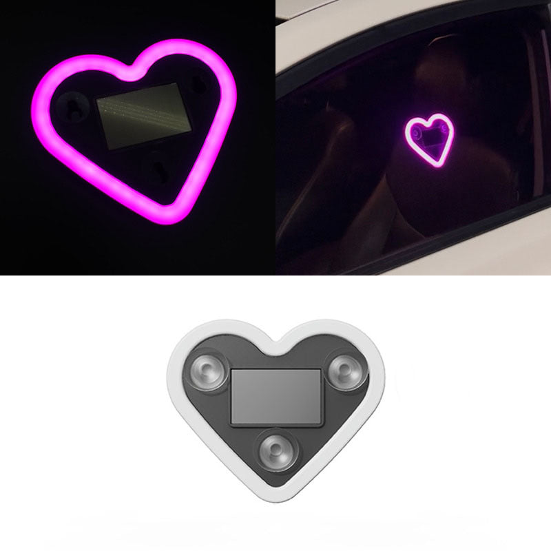 {2pcs} Car Interior Neon Heart Lights