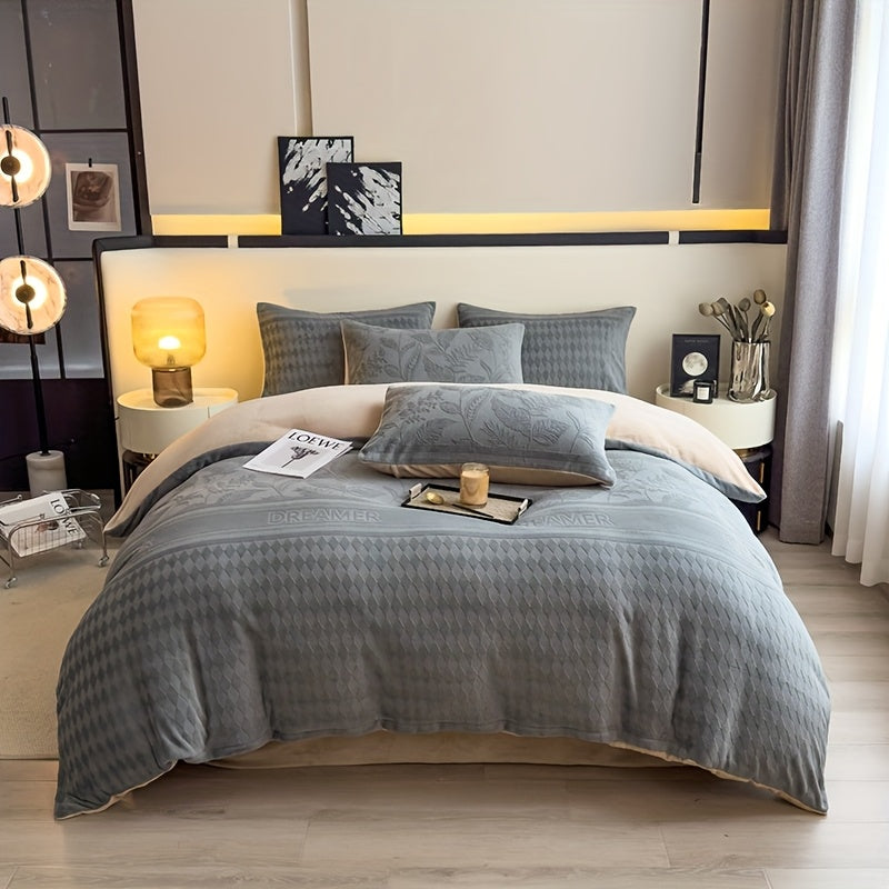 {3/4pc} Floral Milk Velvet Four-Piece Set