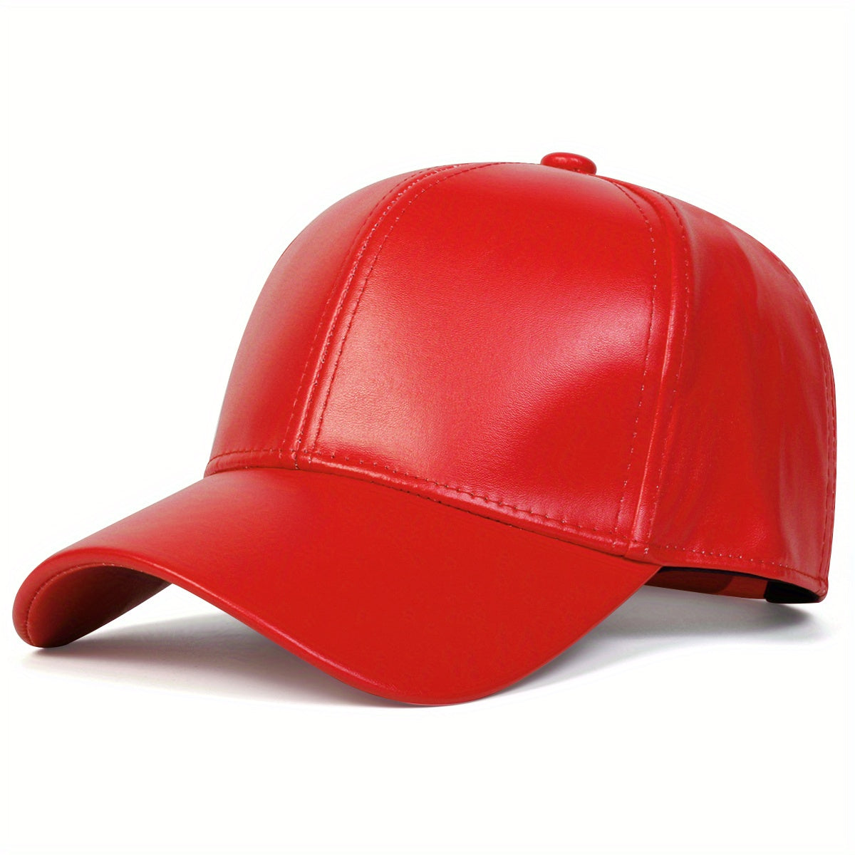 Faux Leather Baseball Cap