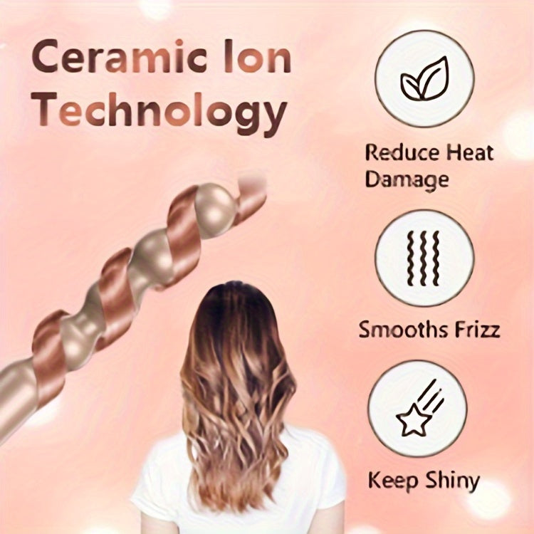 Hair Curling Wand 5in 1 Hair Curlers Iron Set 0.4" - 1.25" with 5 Ceramic Interchangeable Barrel