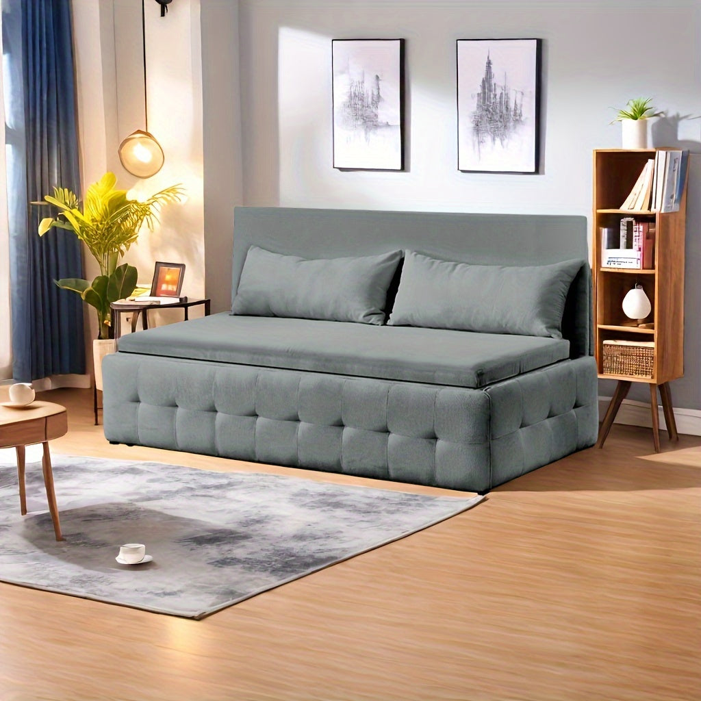 3-in-1 Convertible Velvet Loveseat Sleeper Sofa