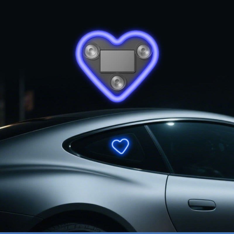 {2pcs} Car Interior Neon Heart Lights