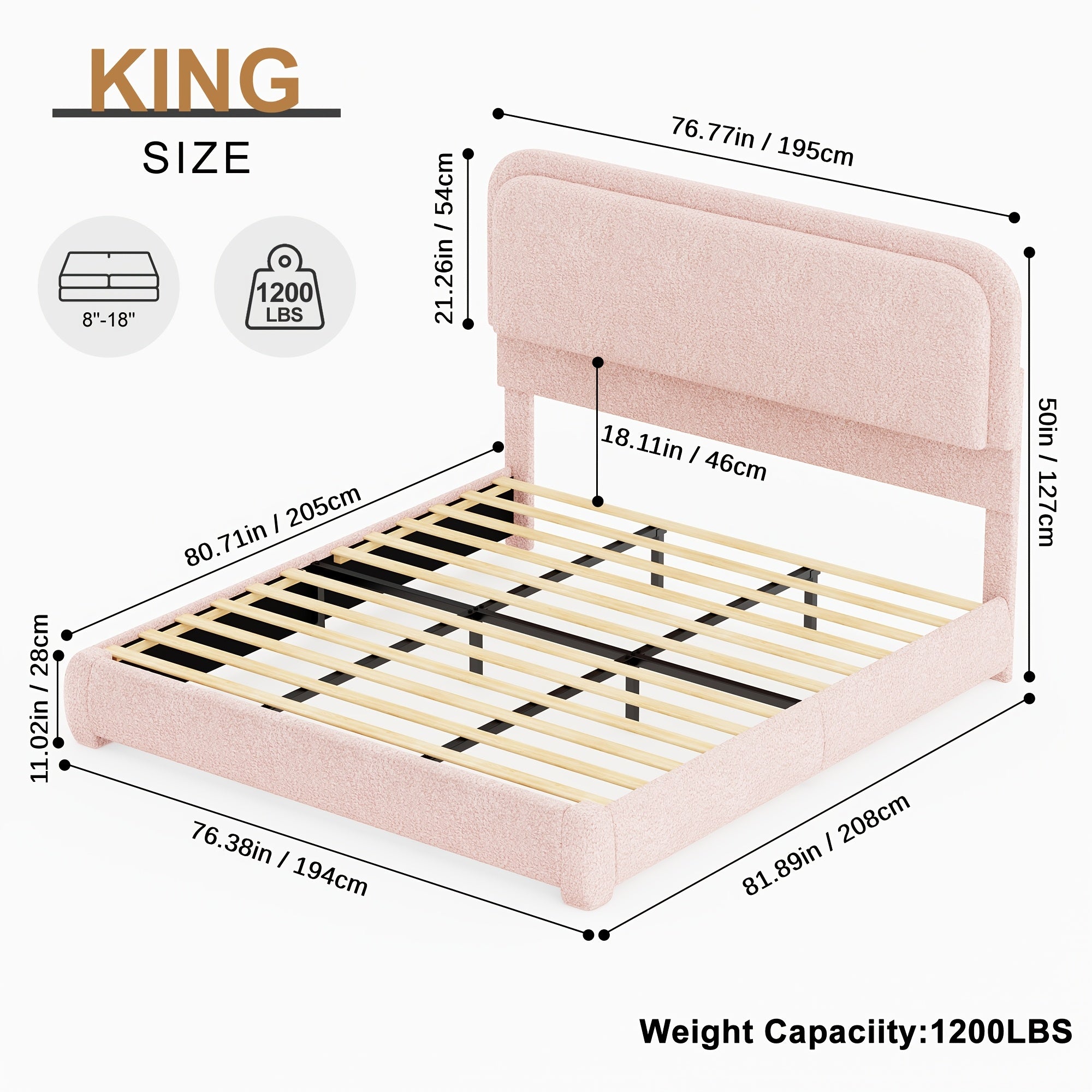 Full Size Soft Cloud Bed Frame