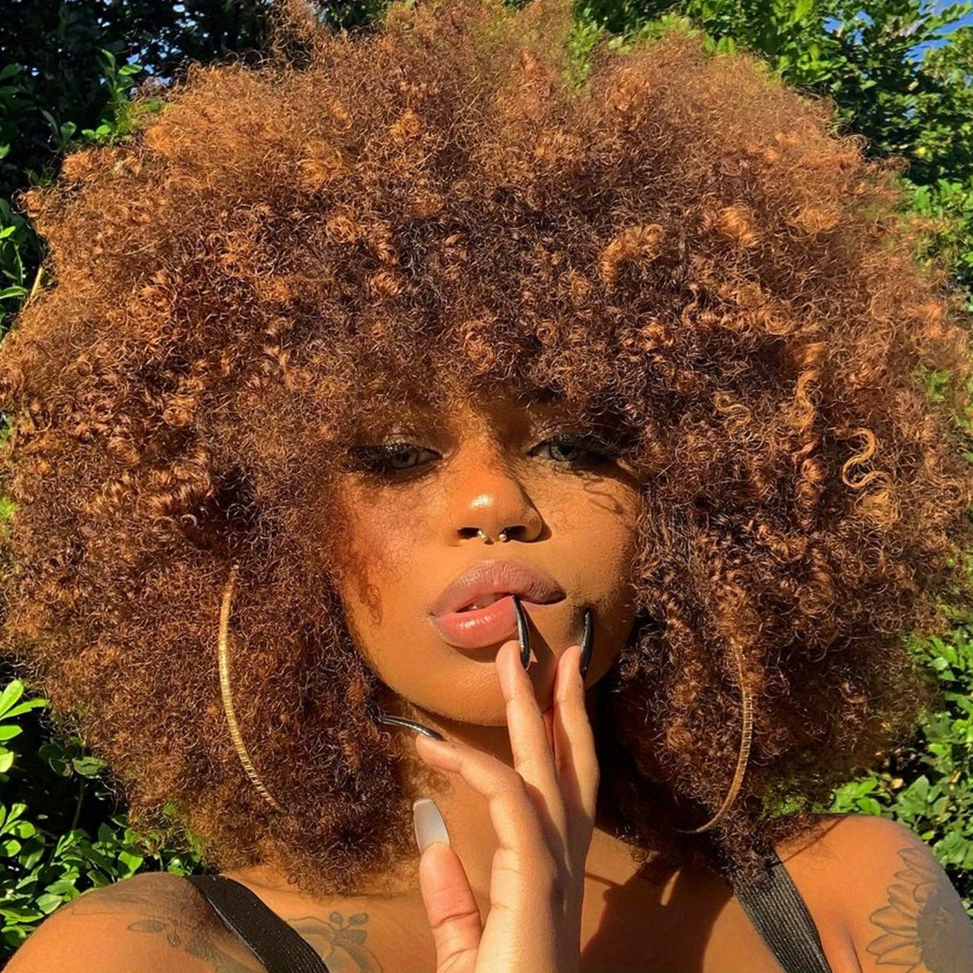 Large Bouncy Afro Kinky Curly Wig