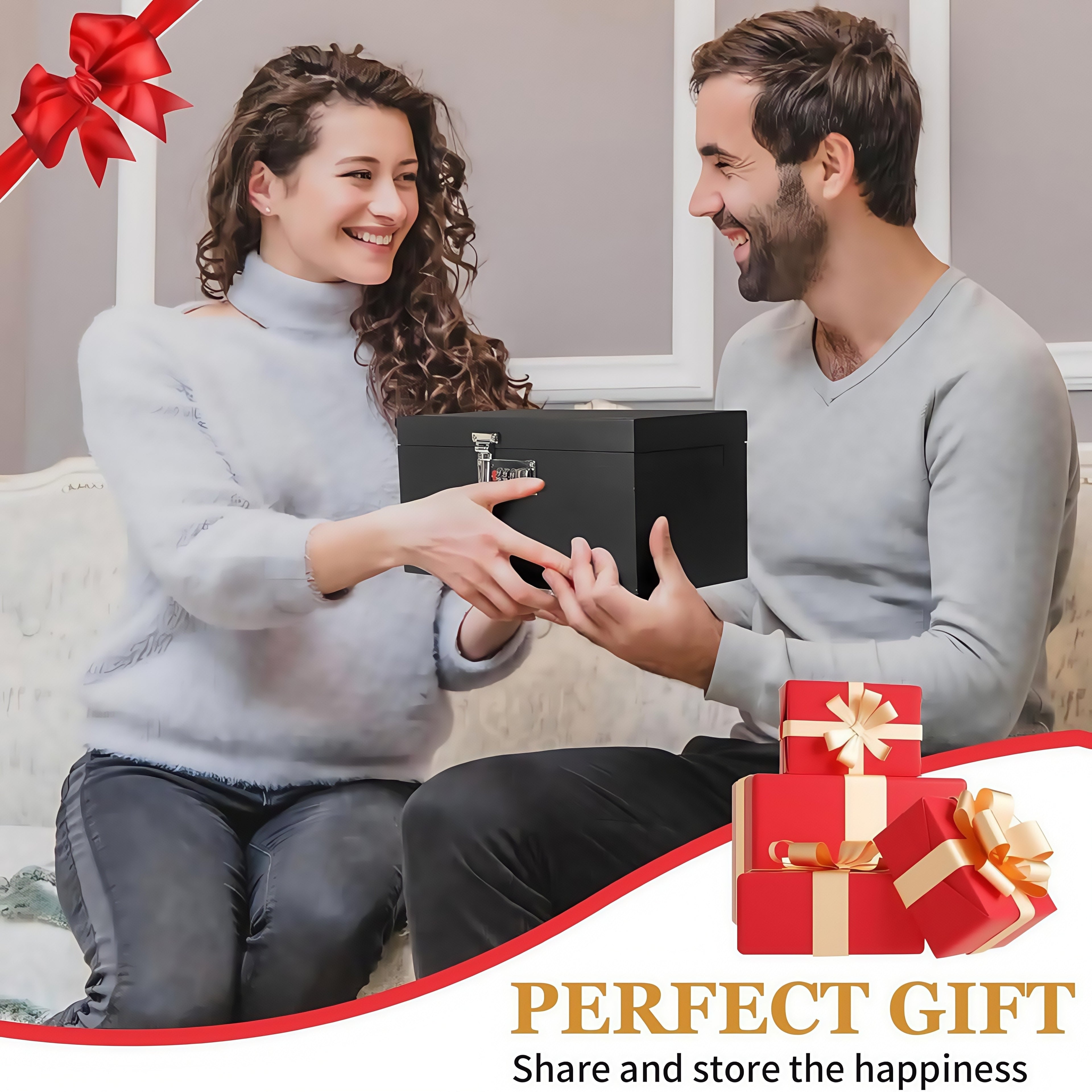 Large Bamboo Storage Box with Combination Lock