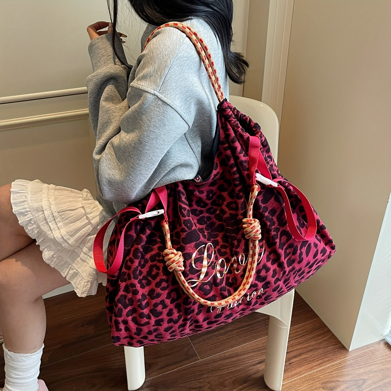 Leopard Print Crossbody Bag