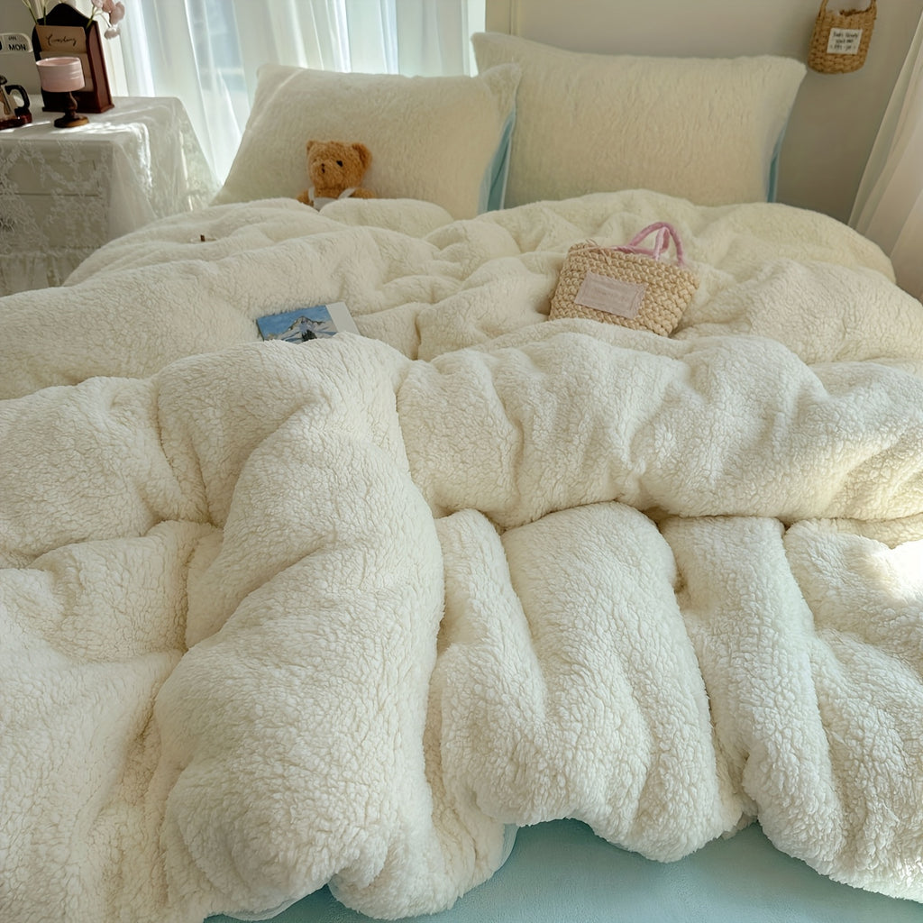 Milk Velvet Four-Piece Set (Duvet Cover*1 + Bed Sheet*1 + Pillowcase*1/2)