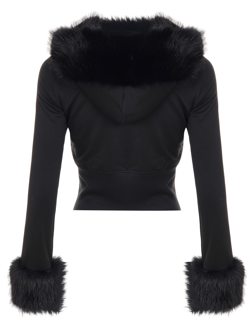 Hooded Jacket with Fake Fur