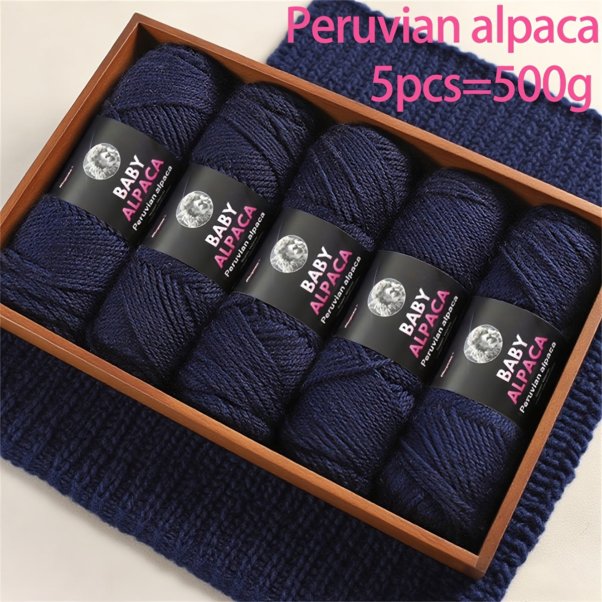 500g (5 Balls) Luxury Alpaca Wool Yarn