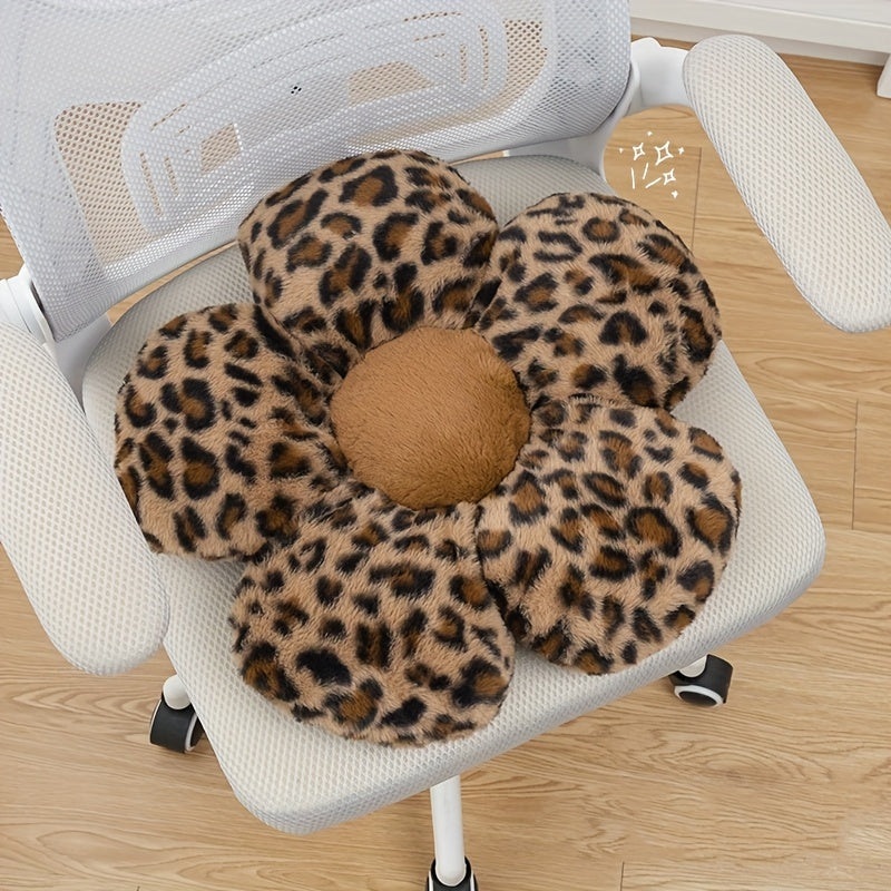 {1pc} Leopard Flower Plush Pillow