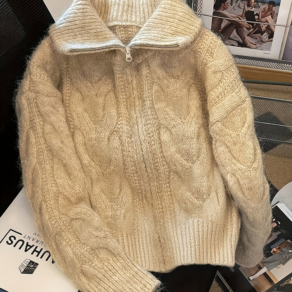 Oversized Plush Wool Sweater Coat