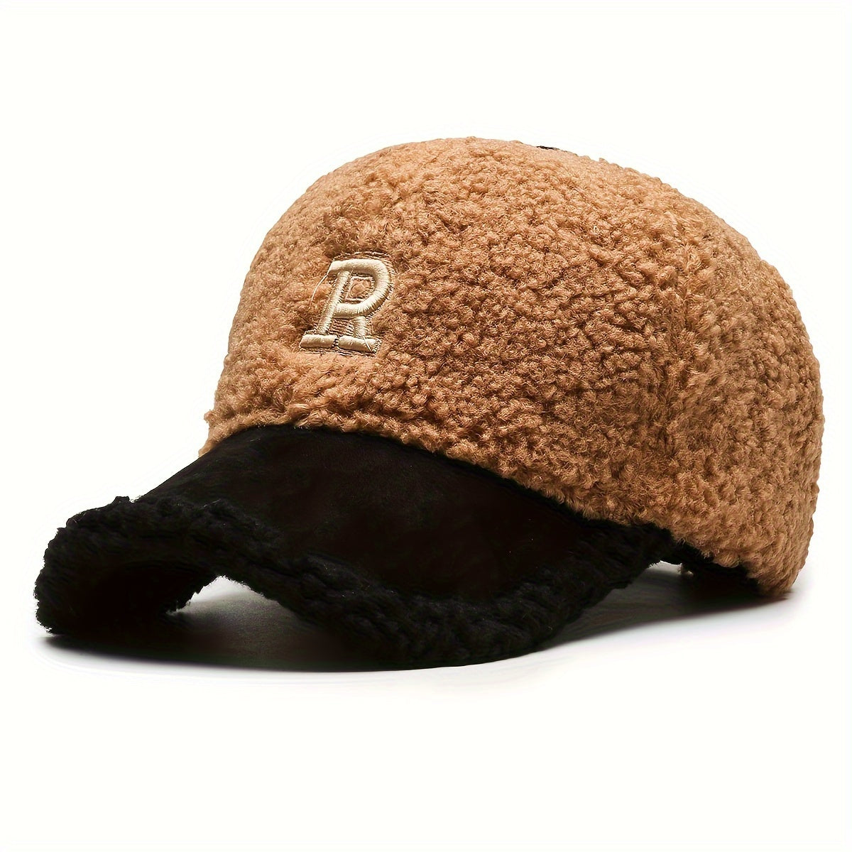 Teddy Bear Plush Thermal Letter R Cap