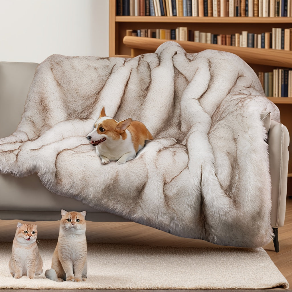 Reversible Faux Fur Blanket