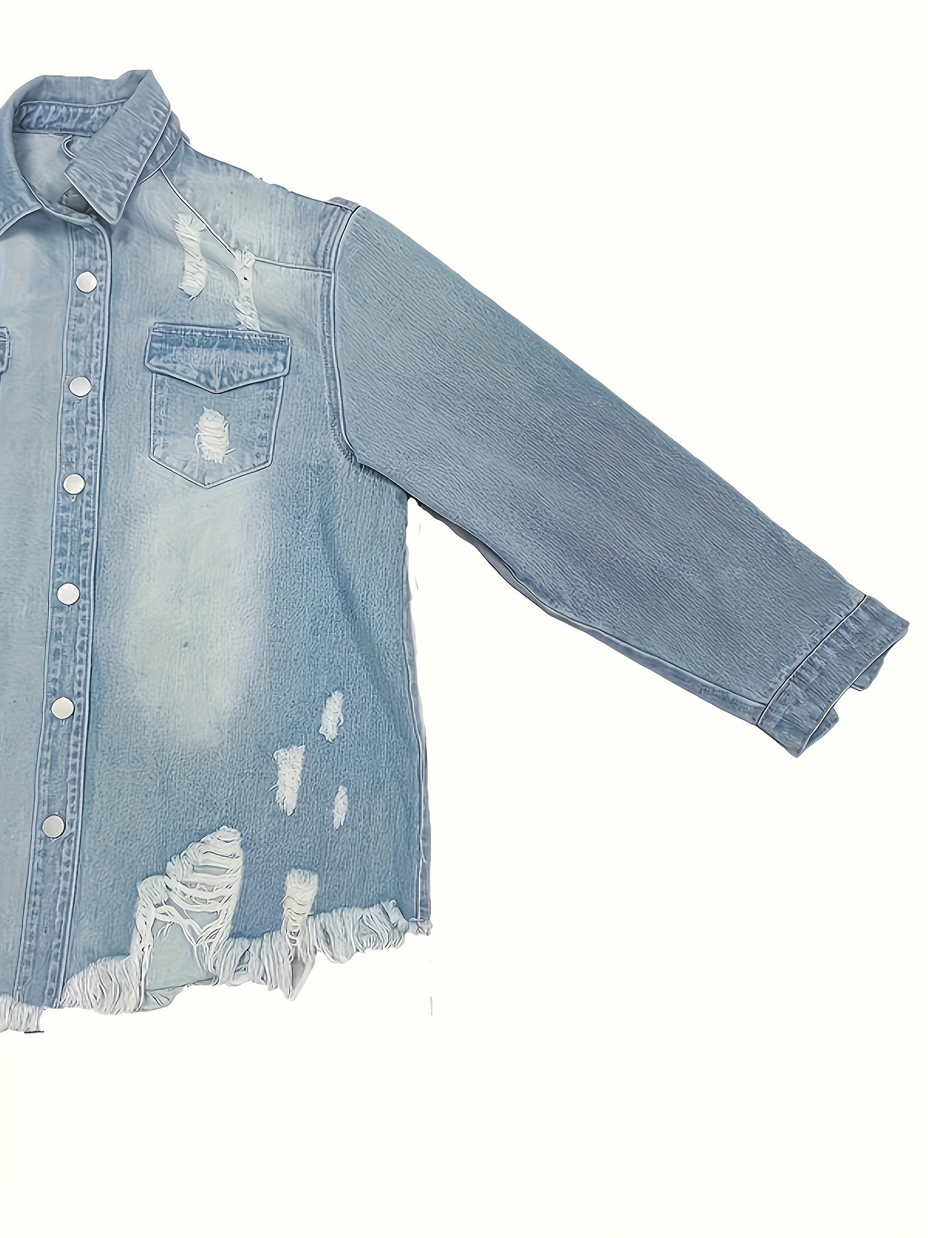 Oversized Vintage White Denim Jacket